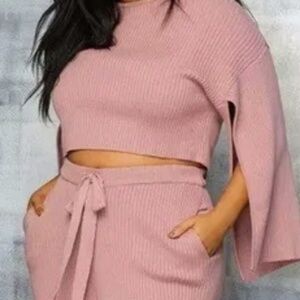 Marve knit cropped top with matching pants